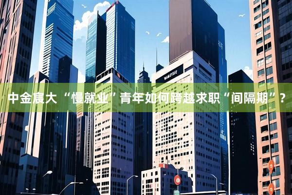 中金宸大 “慢就业”青年如何跨越求职“间隔期”？