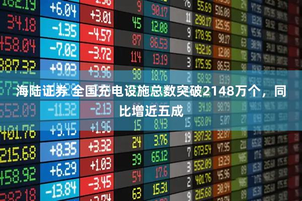 海陆证券 全国充电设施总数突破2148万个，同比增近五成